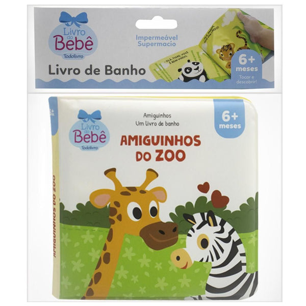 Capa do livro Amiguinhos - Um Livro de Banho: Amiguinhos do Zoo, de Roberto Belli