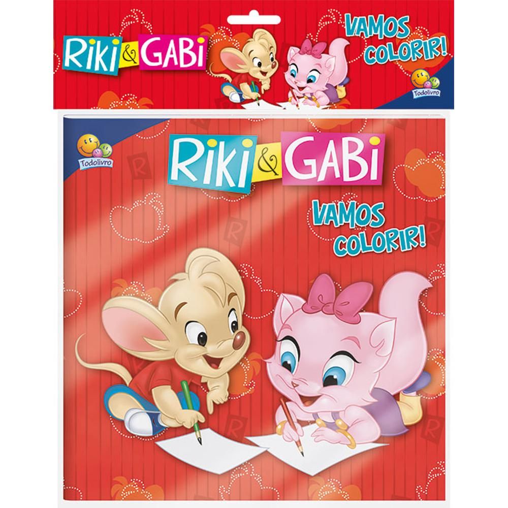 Vamos Colorir! Kit Livro+lápis de Cor: Riki & Gabi