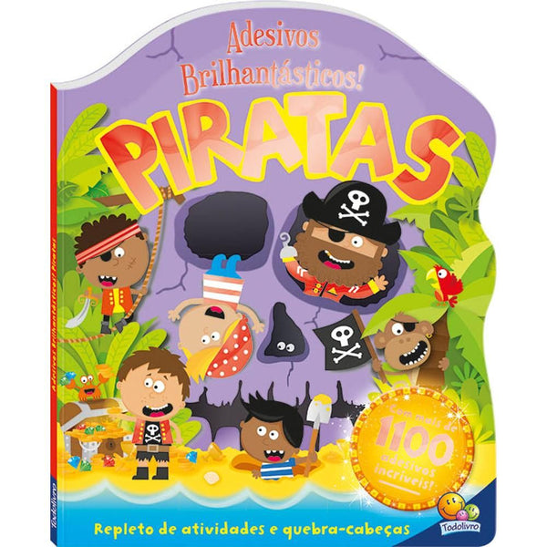 Capa do livro Adesivos Brilhantásticos! Piratas, de Igloo Books