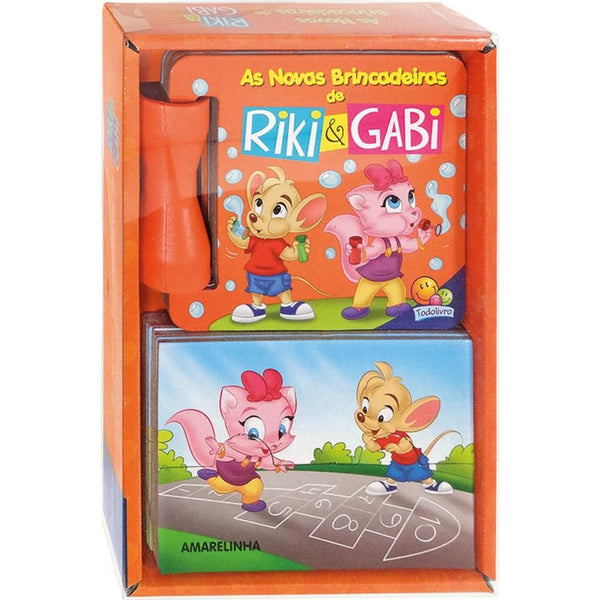 Capa do livro Vamos Brincar? Novas Brincadeiras de Riki e Gabi, de Editora Todolivro