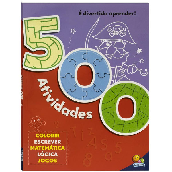 Capa do livro 500 Atividades - (Laranja), de Little Pearl Books