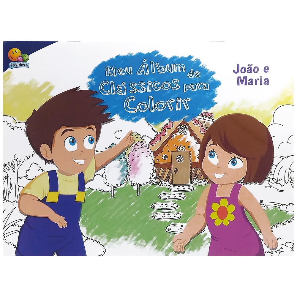 Meu Álbum de Classicos para Colorir João e Maria