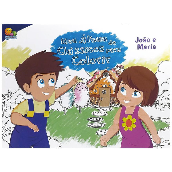 Capa do livro Meu Album de Classicos para Colorir Joao e Maria, de Editora Todolivro