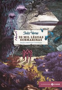 Capa do livro 20 Mil Léguas Submarinas: Edição Comentada e Ilustrada, de Julio Verne