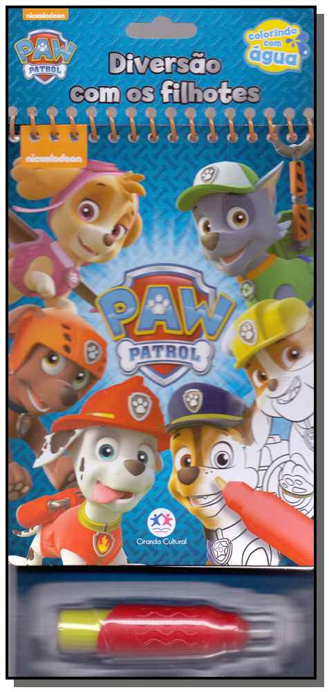 Capa do livro Colorindo com Água - Paw Patrol - Diversão com os Filhotes, de Editora Ciranda Cultural