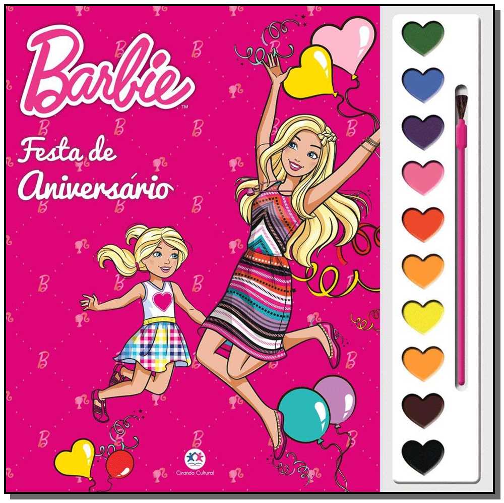 Aquarela - Barbie - Festa de Aniversário