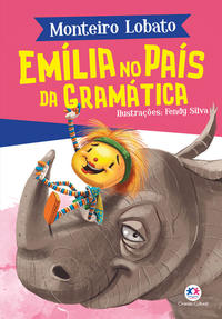 Capa do livro Emília no País da Gramática, de Monteiro Lobato