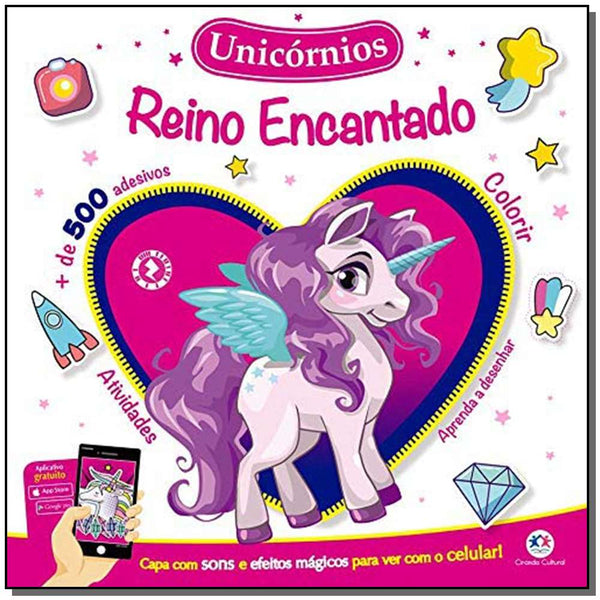 Capa do livro Unicórnios - Reino Encantado, de Editora Ciranda Cultural