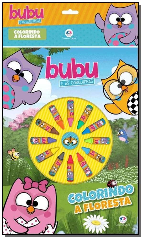 Capa do livro Ciranda das Cores - Bubu e as Corujinhas Colorindo, de Editora Ciranda Cultural