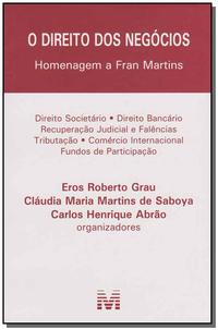 Capa do livro Direito dos Negocios, o - Hom. Fran Martins, de Eros R./ Saboya,claudia M.M/ Abrao, Carlos H Grau