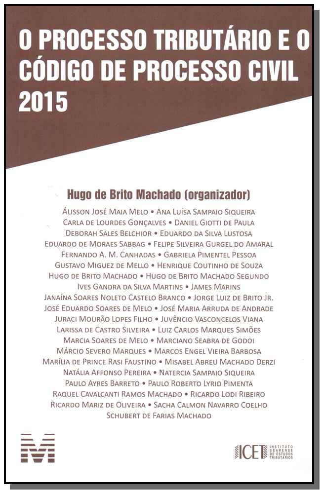Processo Tributario e o Cod.proc.civil - 01ed/17