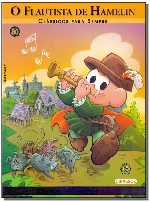Capa do livro Turma da Monica - Clas Ilust - Flautista Hamelin, de Mauricio de Sousa