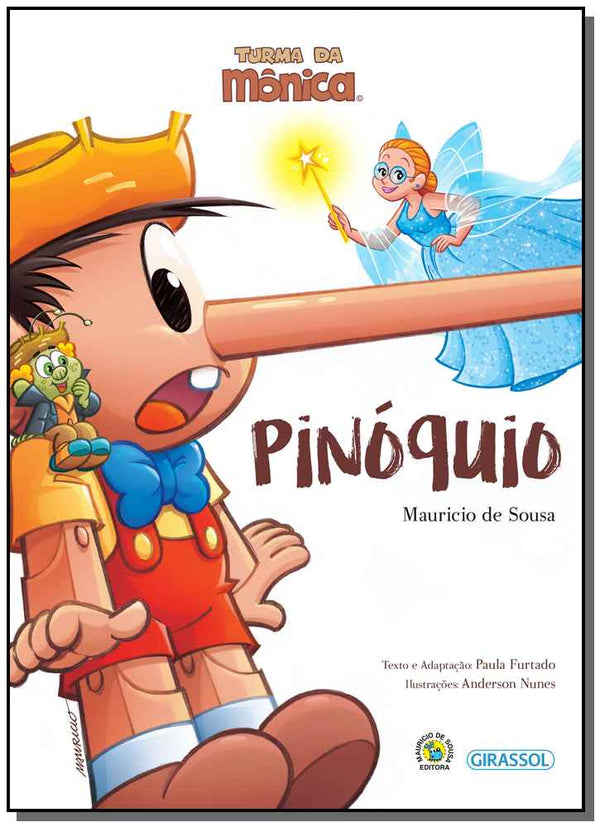 Capa do livro Turma da Mônica - Grandes Clássicos - Pinóquio, de Mauricio de Sousa