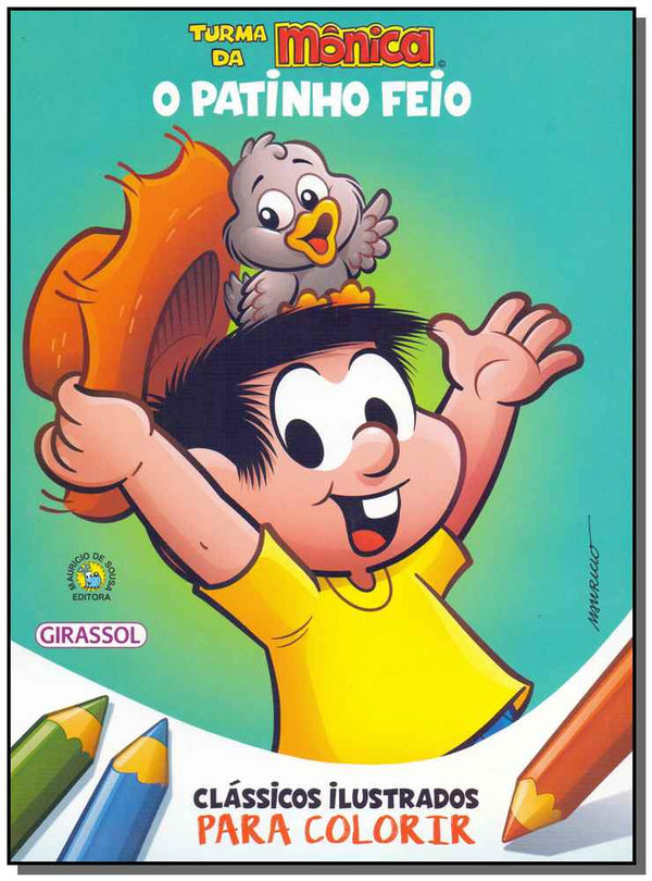 Capa do livro Turma da Mônica - Clássicos Ilustrados para Colorir - O Patinho Feio, de Mauricio de Sousa
