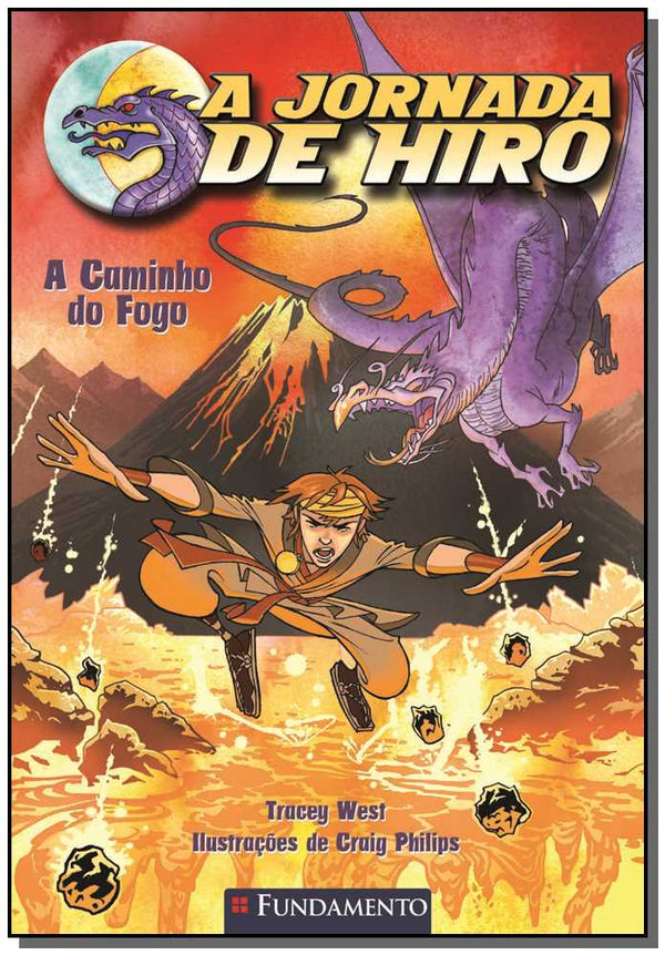 Capa do livro Jornada de Hiro - A Caminho do Fogo, de Tracey West