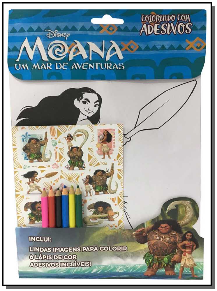 Disney Colorindo com Adesivos - Moana