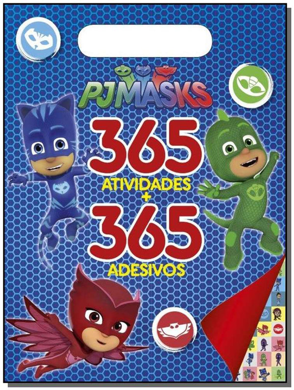 Capa do livro Pj Masks Prancheta 365 Atividades + 365 Adesivos, de Eone