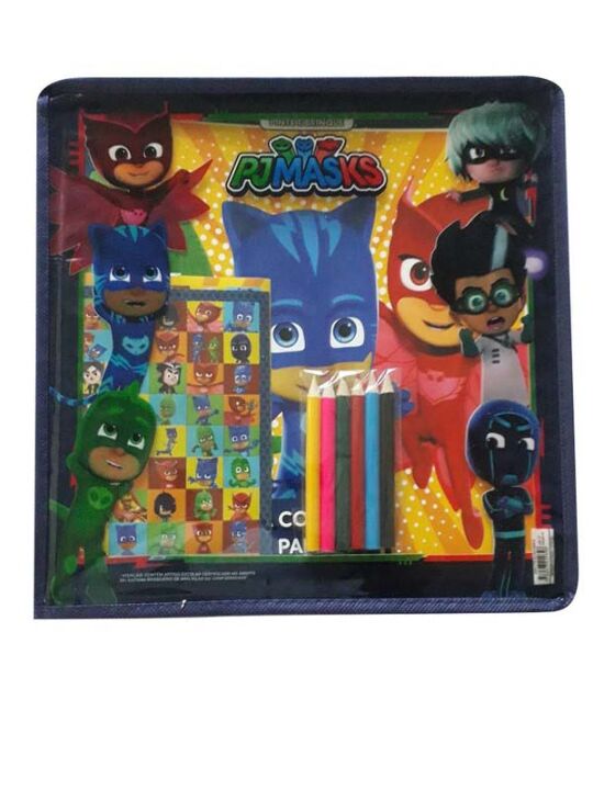 Capa do livro Pj Masks Pinte e Brinque - Vol. 01, de Eone