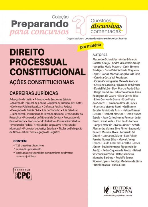 Capa do livro Direito Processual Constitucional, de Roberval (Autor), Garcia, Leonardo (Autor) Rocha