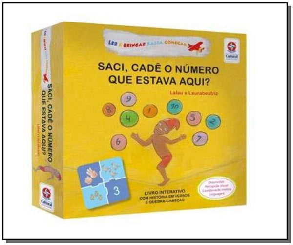 Capa do livro Saci, Cadê o Número que Estava Aqui?, de Lalau e Laurabeatriz