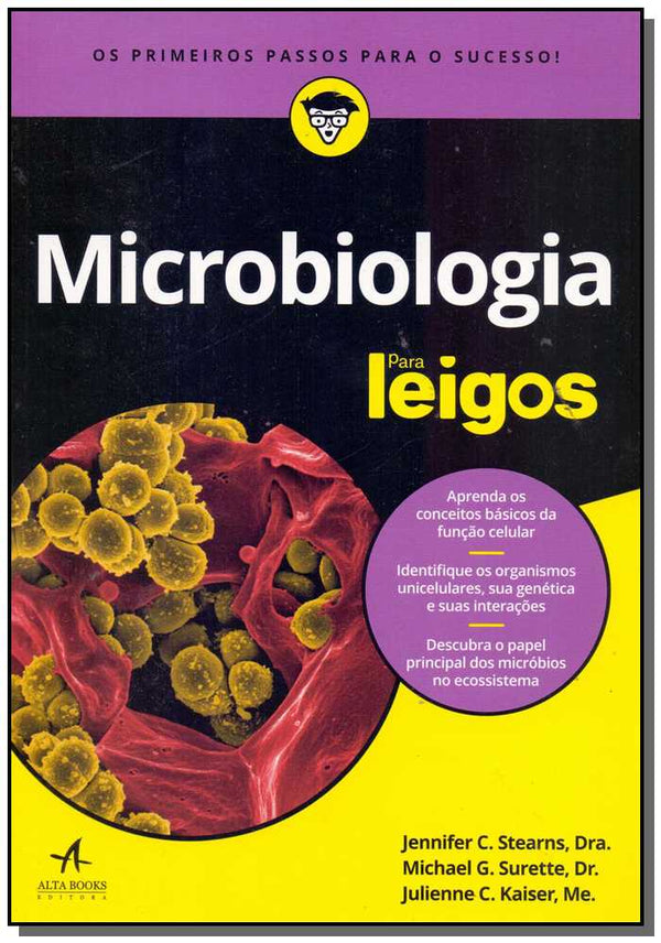 Capa do livro Microbiologia para Leigos, de J. Stearns, M. Surette, J. Kaiser