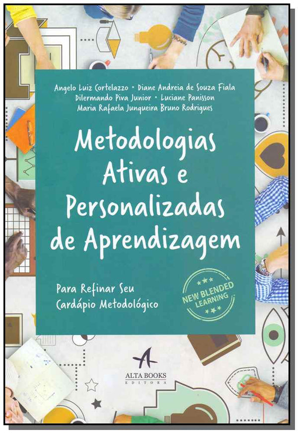 Capa do livro Metodologias Ativas e Personalizadas de Aprendizagem, de Cortelazzo; Fiala; Paiva Jr.; Panisson