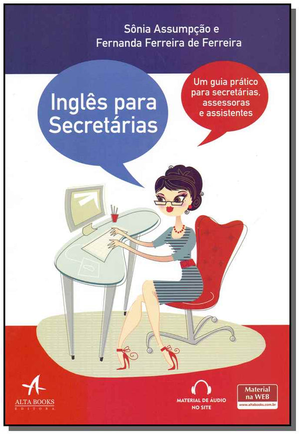 Capa do livro Inglês para Secretárias, de Sonia Assumpcao, Fernanda Ferreira