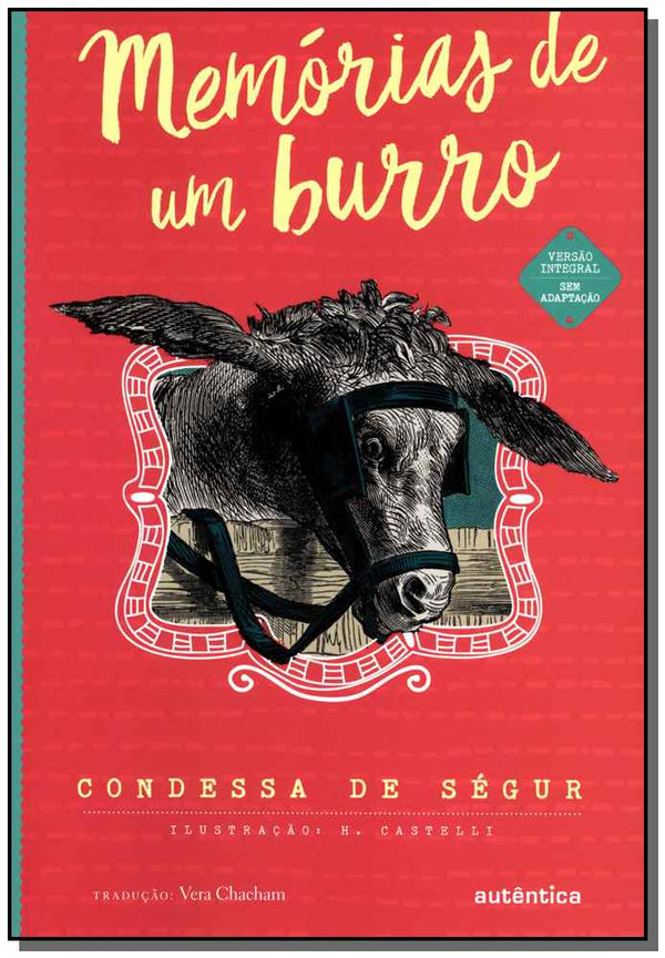 Capa do livro Memórias de um Burro, de Condessa de Segur