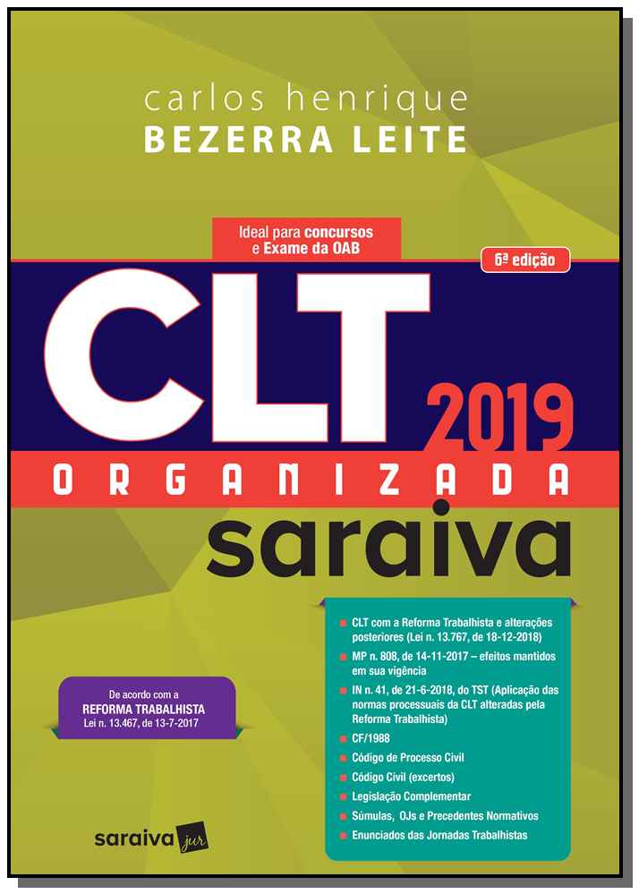 C.L.T. Organizada Saraiva - 06ed/19