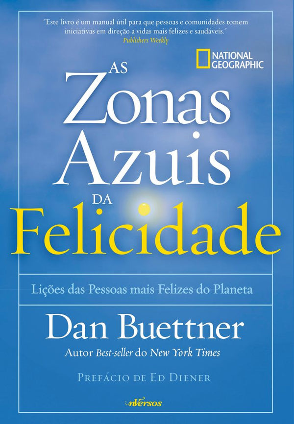 Capa do livro Zonas Azuis da Felicidade, de Dan Buettner