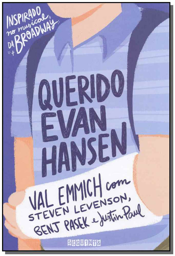 Capa do livro Querido Evan Hansen, de Emmich; Levenson; Pasek; Paul