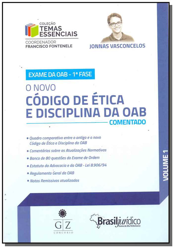 Capa do livro Novo Cod.etica e Disciplina da Oab, o - Vol.1, de Jonnas Vasconcelos