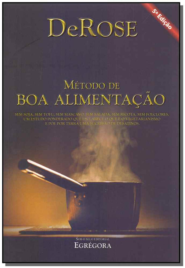 Capa do livro Método da Boa Alimentação - 05ed/19, de Derose