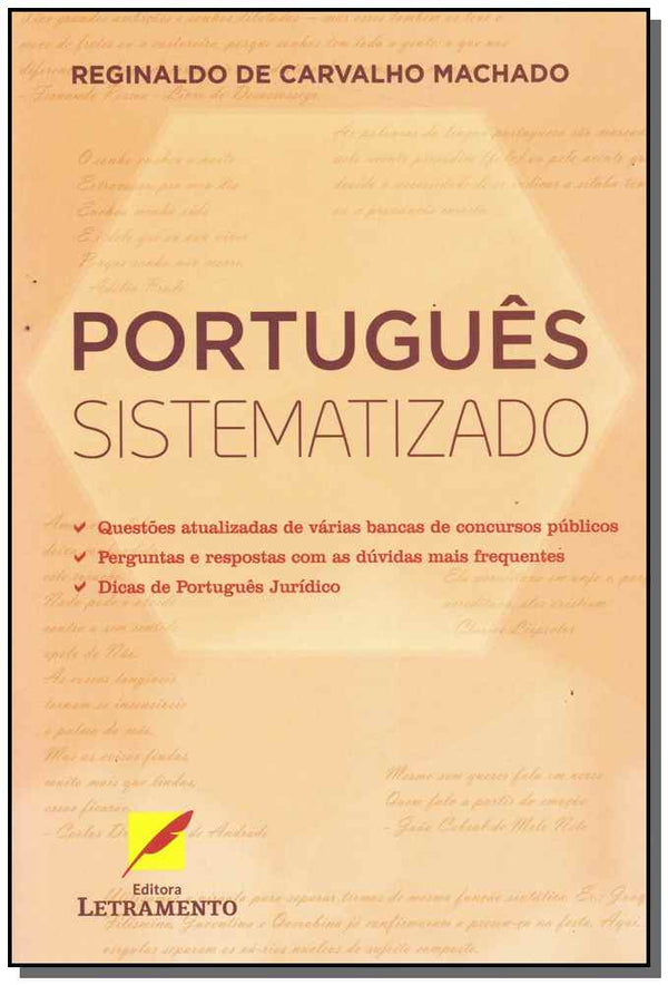 Capa do livro Português Sistematizado, de Reginaldo de Carvalho Machado