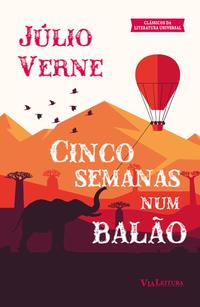 Capa do livro Cinco Semanas Num Balão, de Julio Verne