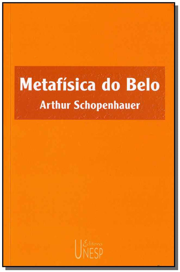 Capa do livro Metafisica do Belo, de Arthur Schopenhauer