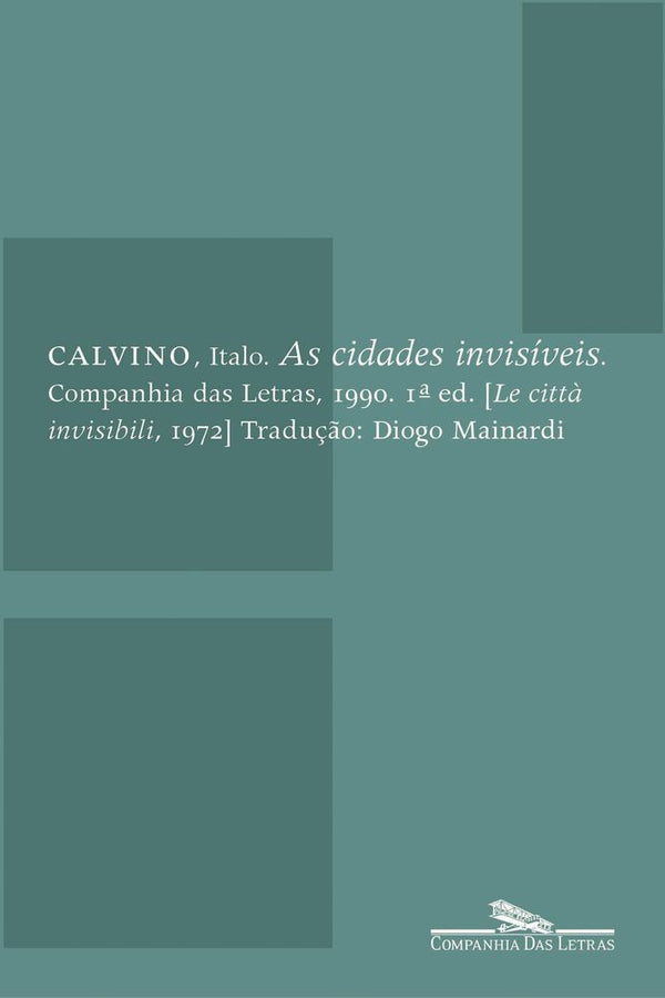 Capa do livro Cidades Invisíveis, as, de Italo Calvino