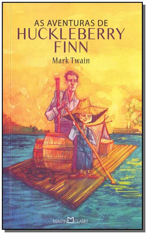 Capa do livro Aventuras de Huckleberry, de Mark Twain