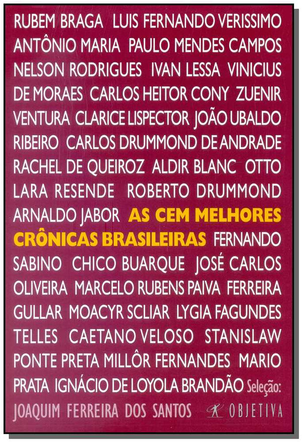 Capa do livro Cem Melhores Crônicas Brasileiras, de Joaquim F. Santos (org.)