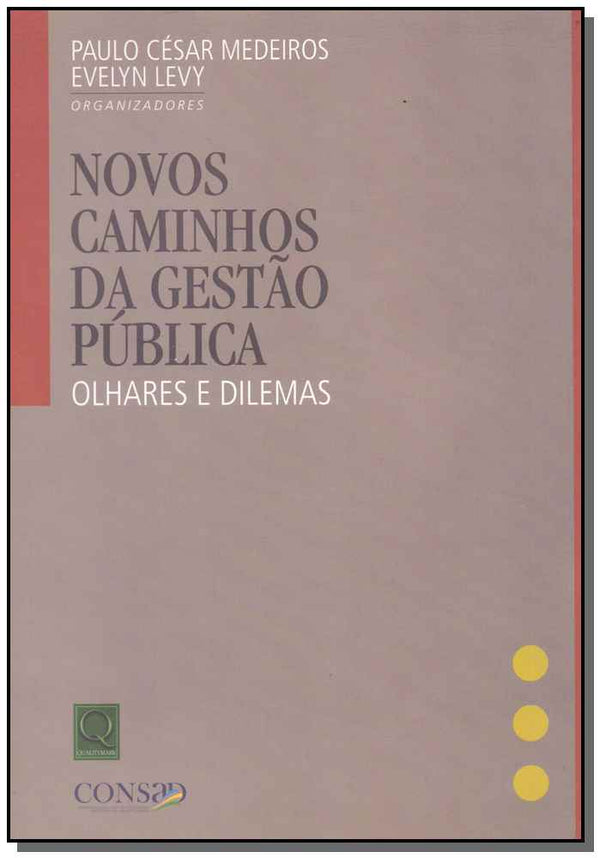 Capa do livro Novos Caminhos da Gestão Pública, de Paulo Medeiros, Evelyn Levy