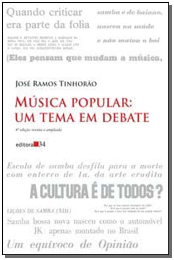 Capa do livro Música Popular - Um Tema em Debate, de Jose Ramos Tinhorao