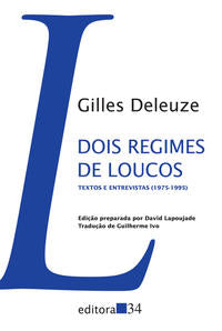 Capa do livro Dois Regimes de Loucos, de Gilles Deleuze