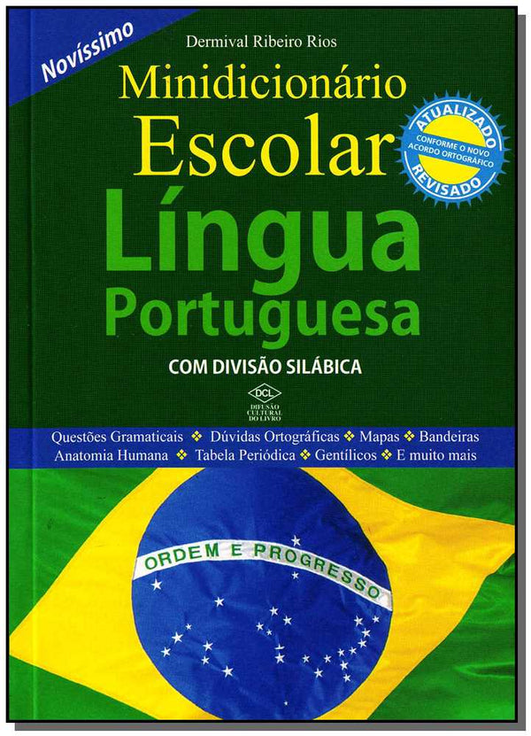 Capa do livro Mini Dicionario Escolar Lingua Port com DIV Silabi, de Dermival Ribeiro Rios