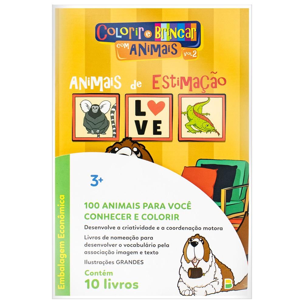 Kit - Colorir e Brincar - Animais - 10 Titulos