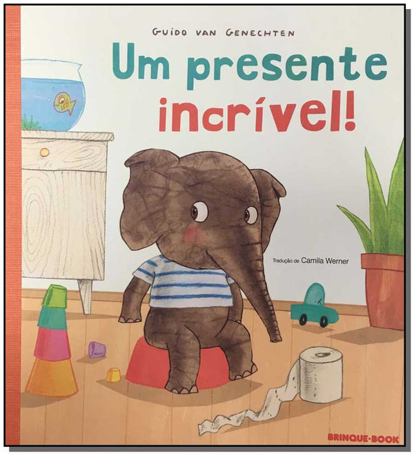 Capa do livro Um Presente Incrível!, de Guido Van Genechten