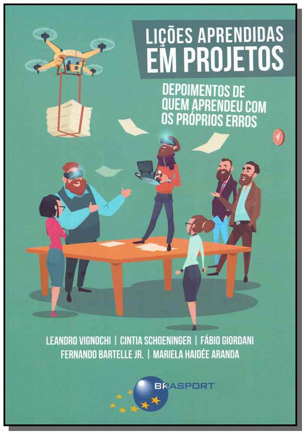 Capa do livro Lições Aprendidas em Projetos, de Vignochi; Schoeninger; Giordani