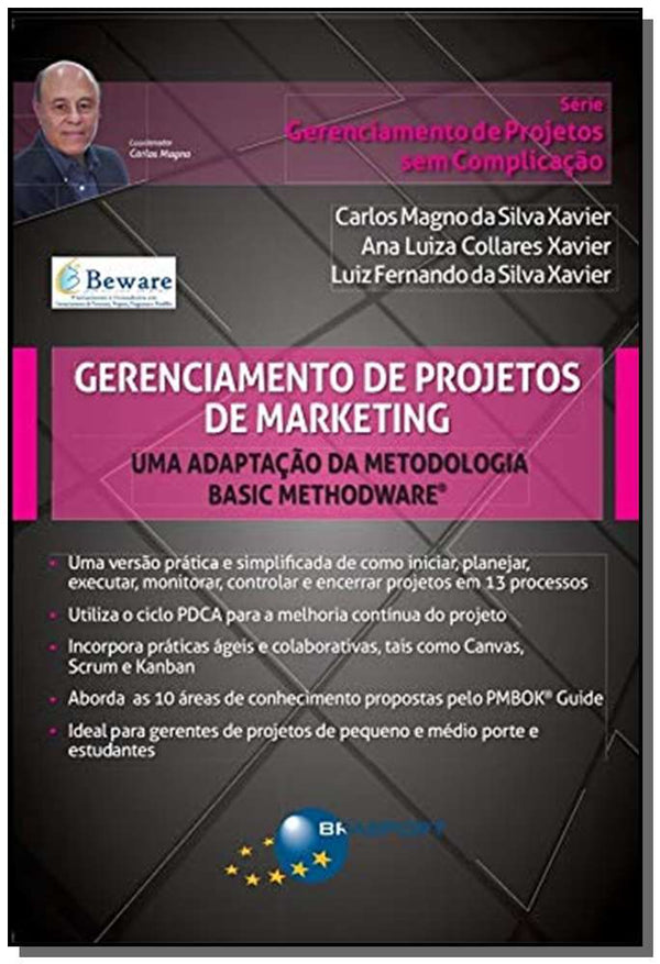Capa do livro Gerenciamento de Projetos de Marketing, de Carlos Xavier, Ana Xavier, Luiz Xavier