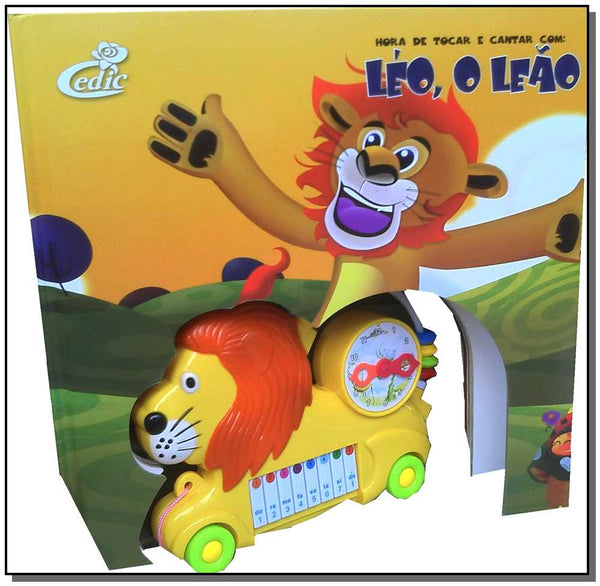 Capa do livro Hora de Tocar e Cantar com Léo, o Leão, de Editora Cedic