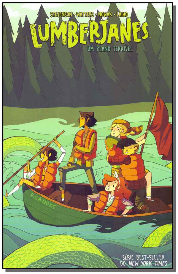 Capa do livro Lumberjanes - Um Plano Terrível, de Stevenson; Watters; Nowak; Laiho