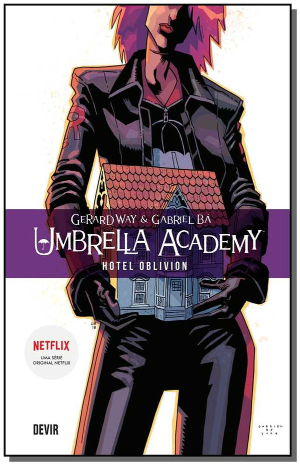 Capa do livro Umbrella Academy - Hotel Oblivion, de Gerard / Ba, Gabriel Way